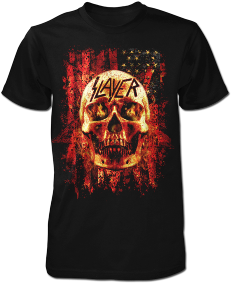 Slayer Band Skull Graphic T Shirt