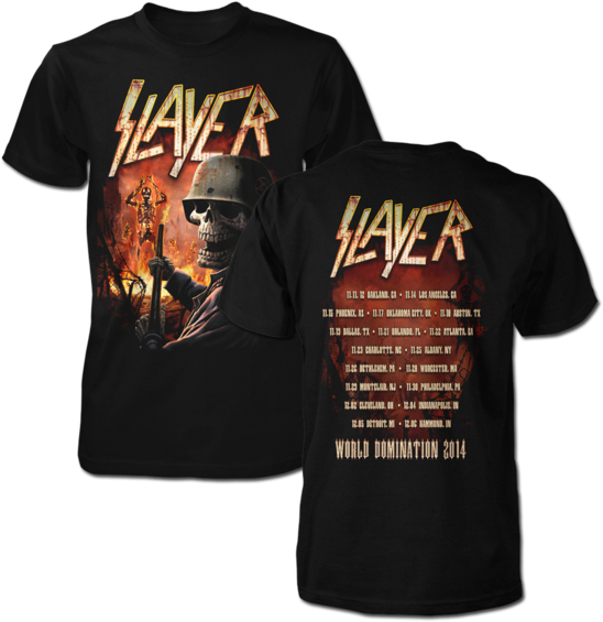 Slayer World Domination Tour2014 Shirt