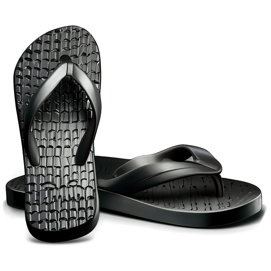 Sleek Black Flip Flop Png Yxs