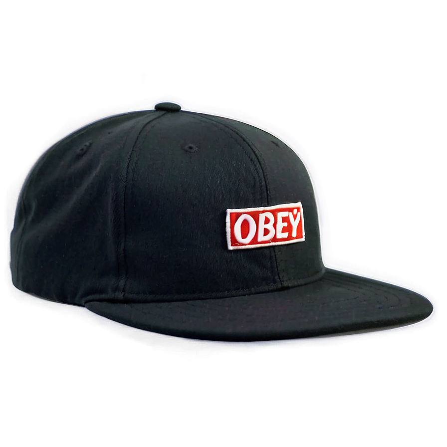 Sleek Black Obey Hat Png Bjn