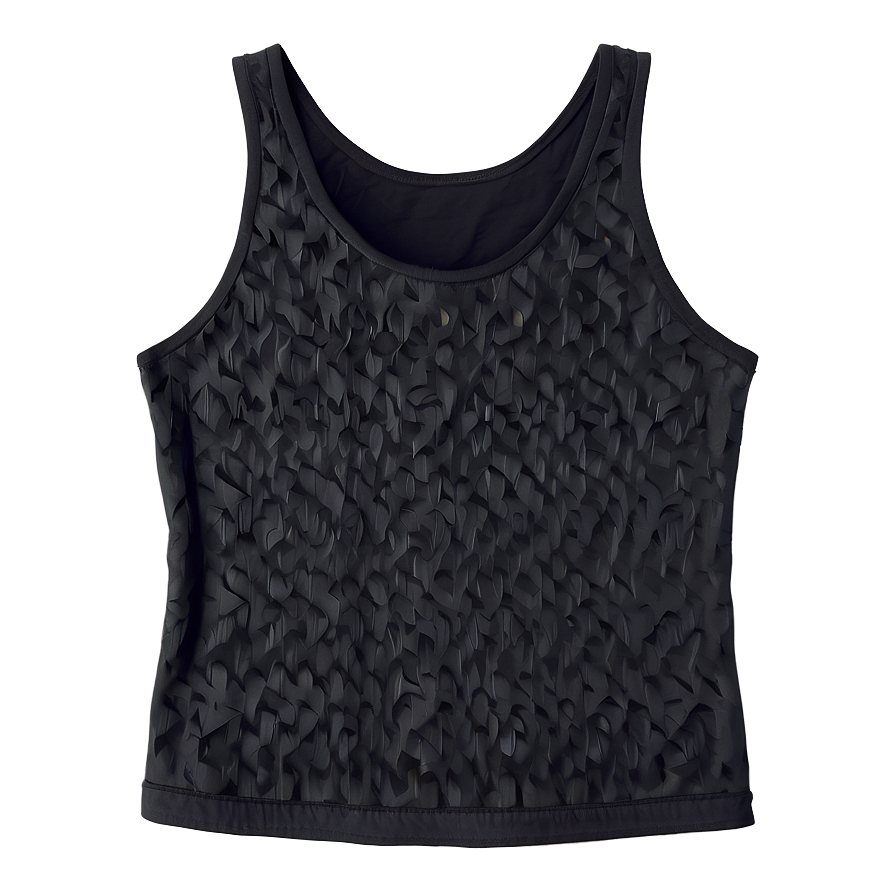 Sleek Black Tank Top Png Sii