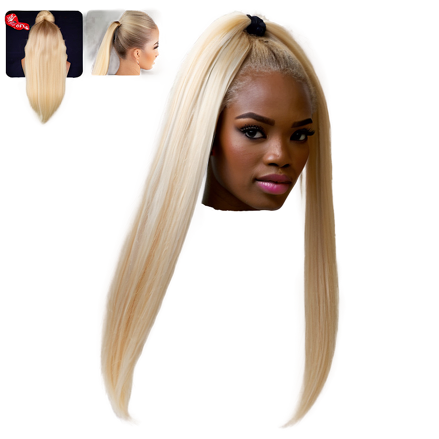 Sleek Blonde Ponytail Png 30