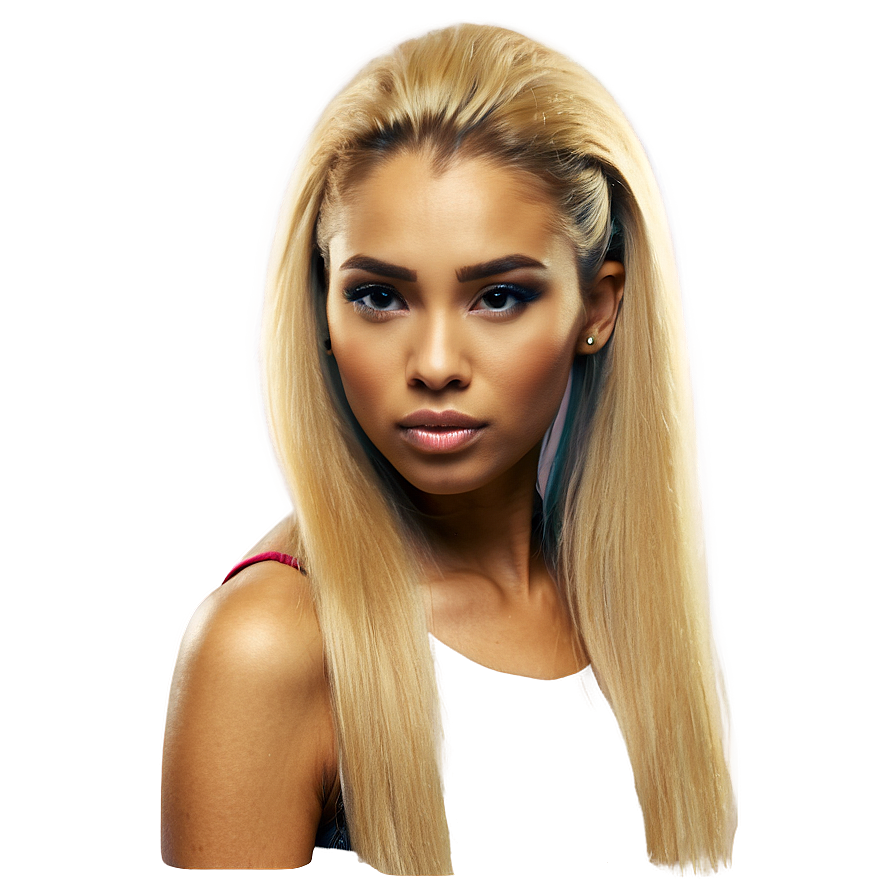 Sleek Blonde Ponytail Png Ioj84