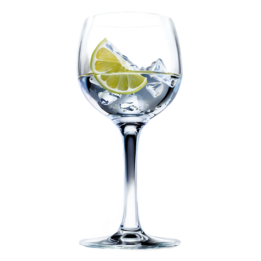 Sleek Gin Tonic Glass Png 29