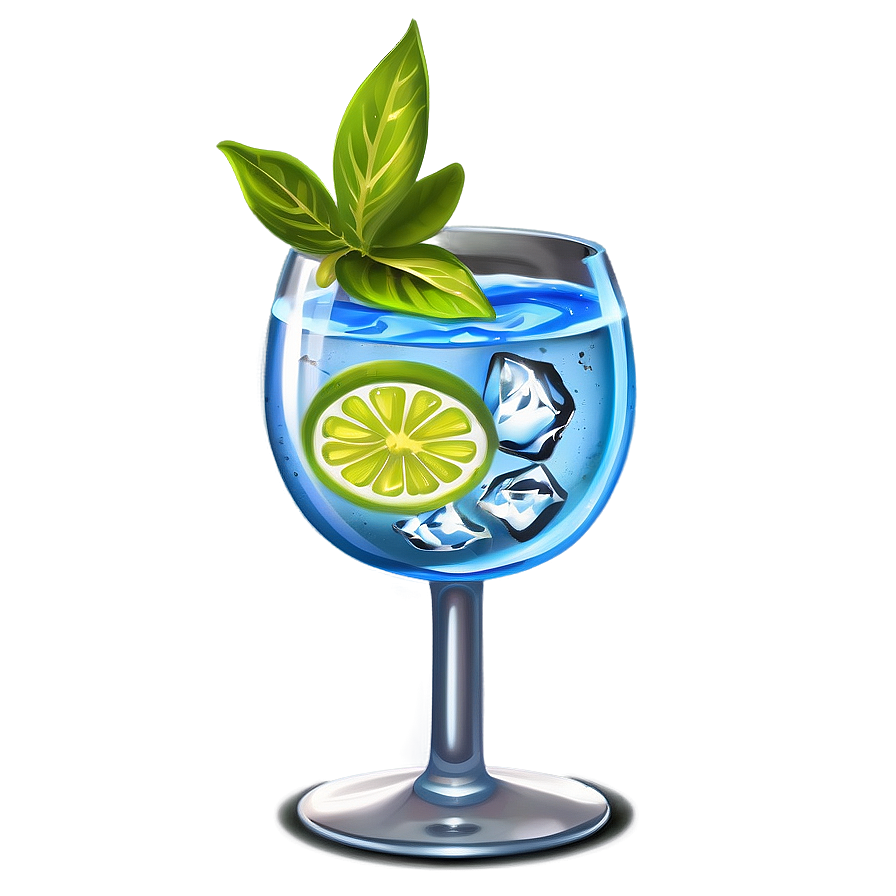 Sleek Gin Tonic Glass Png Dfn34