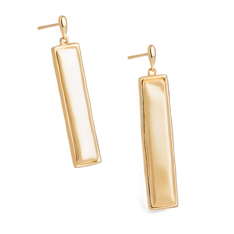 Sleek Gold Bar Earrings Png 06262024