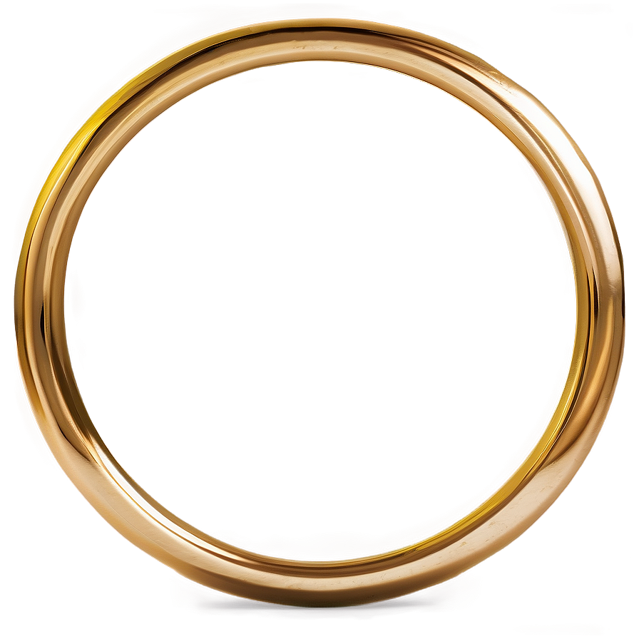 Sleek Gold Circle Frame Png Fki86