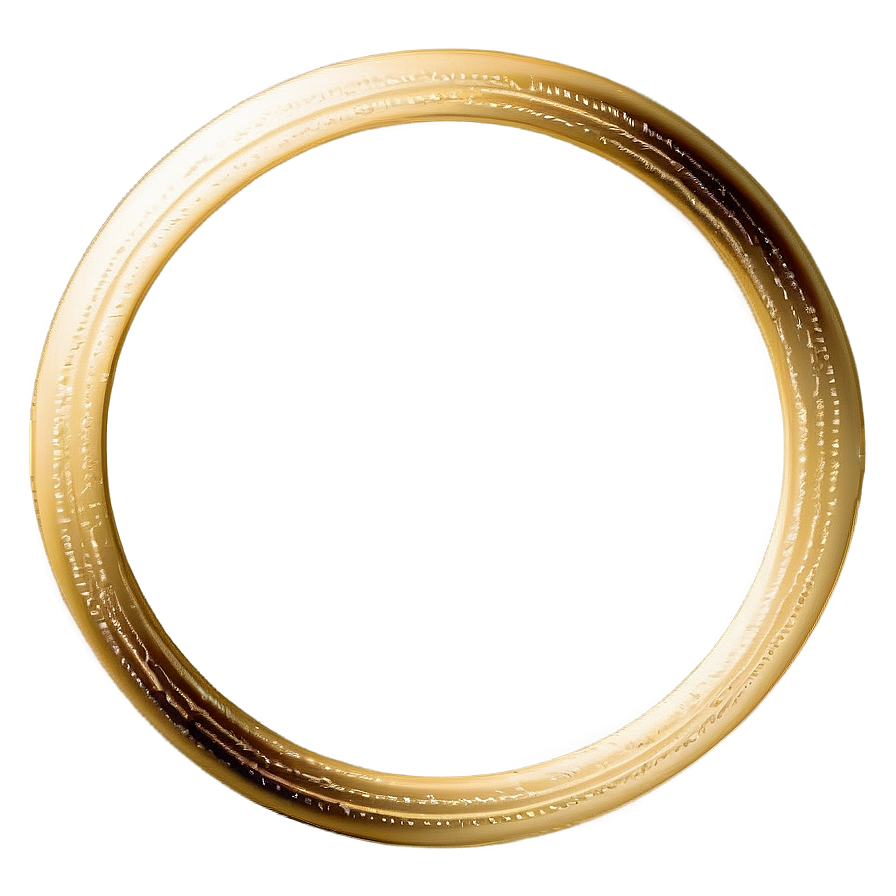 Sleek Gold Circle Frame Png Hrw78