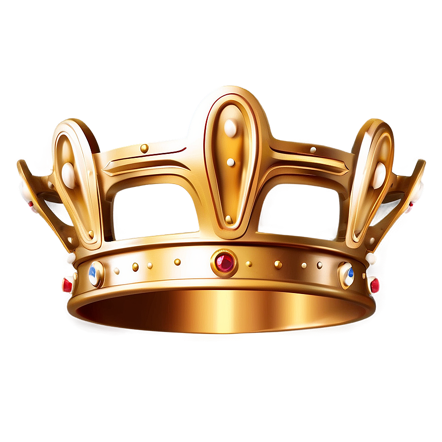 Sleek Golden Crown Png 4