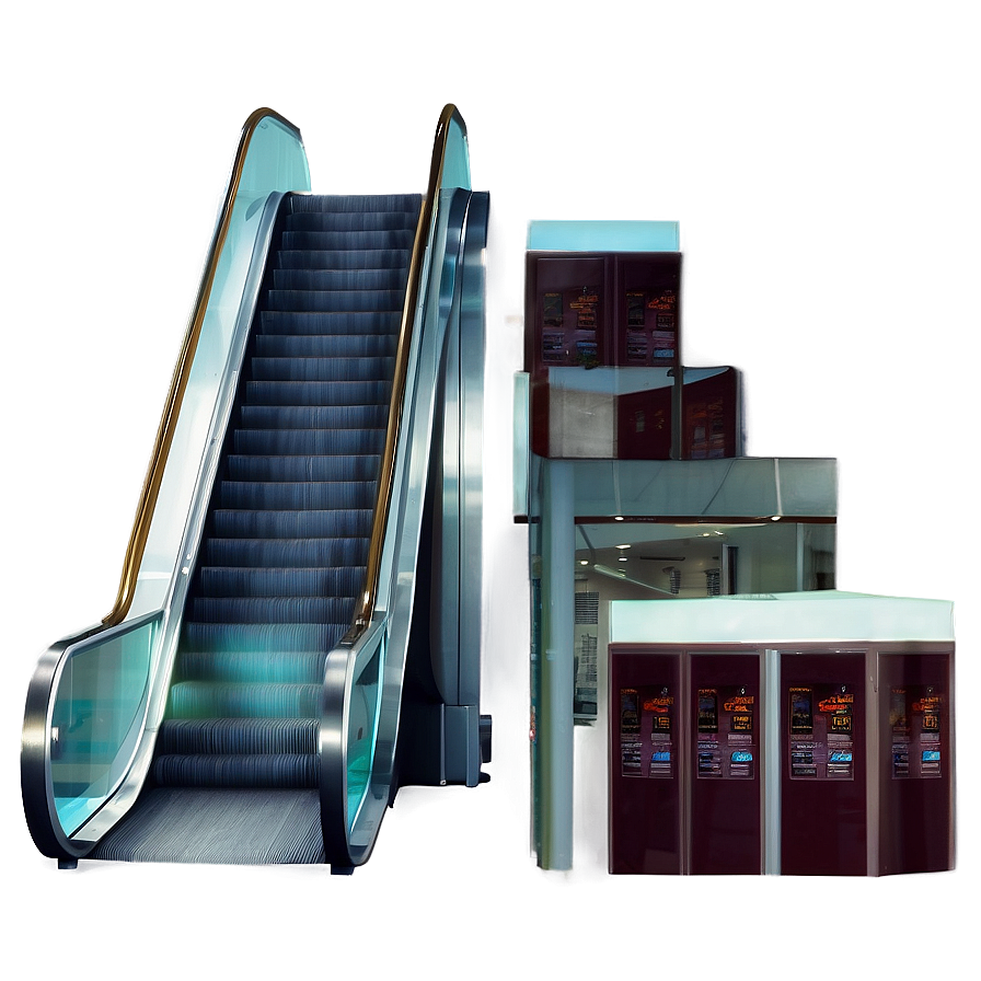 Sleek Office Building Escalator Png 84