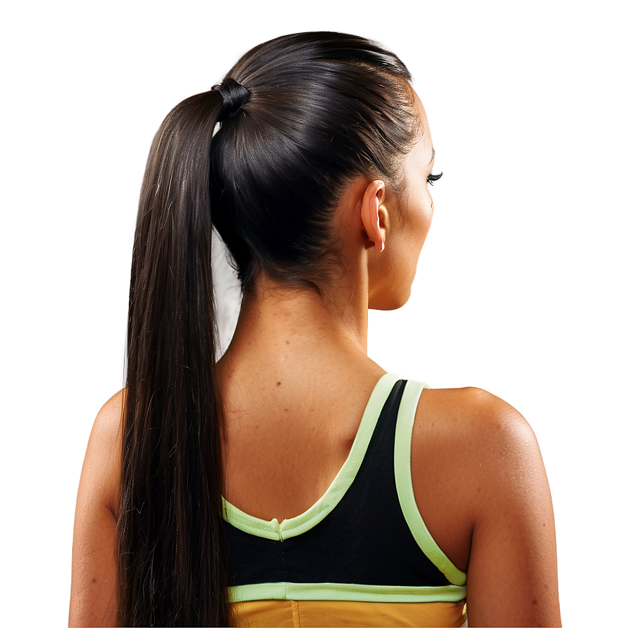 Sleek Ponytail Long Hair Png 05242024