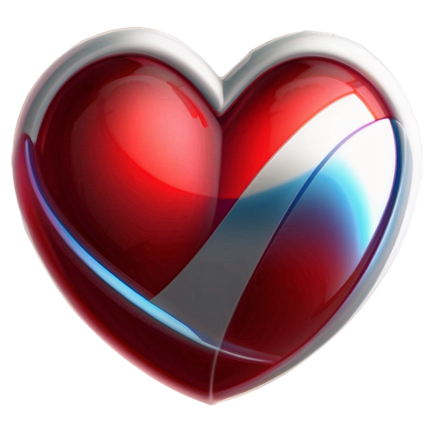 Sleek Red Heart Emoji Png 06262024