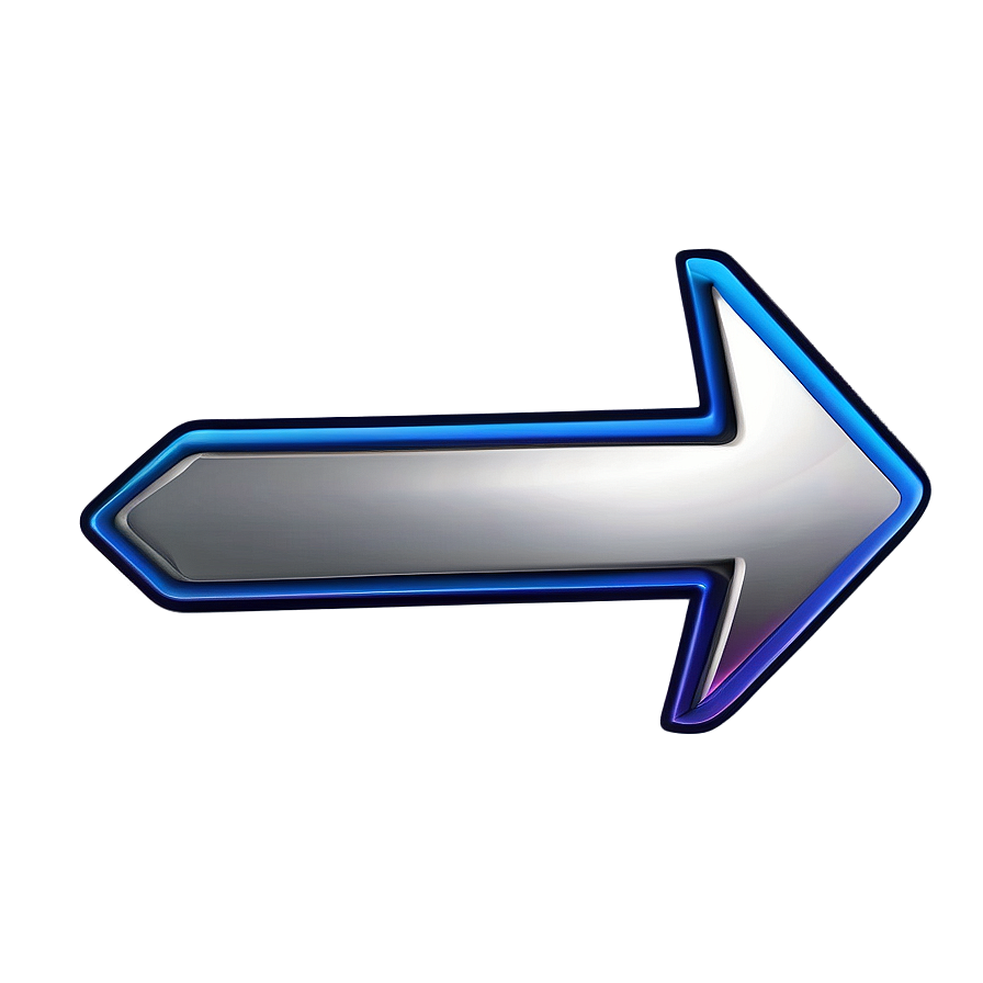 Sleek Right Arrow Illustration Png 69