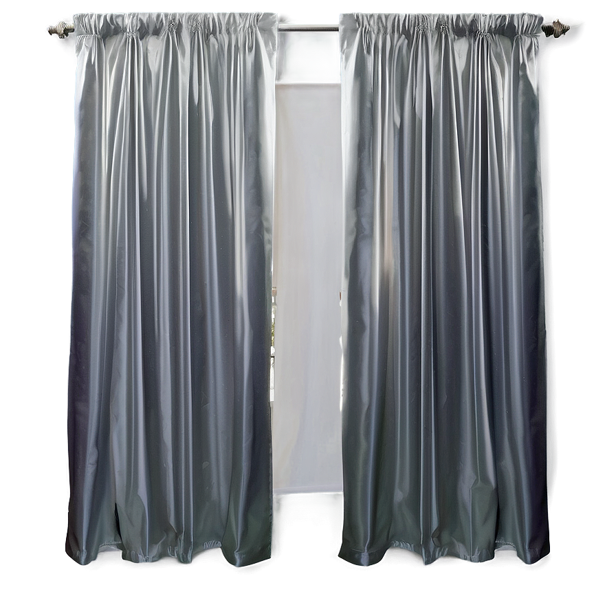 Sleek Silver Curtain Png Qll