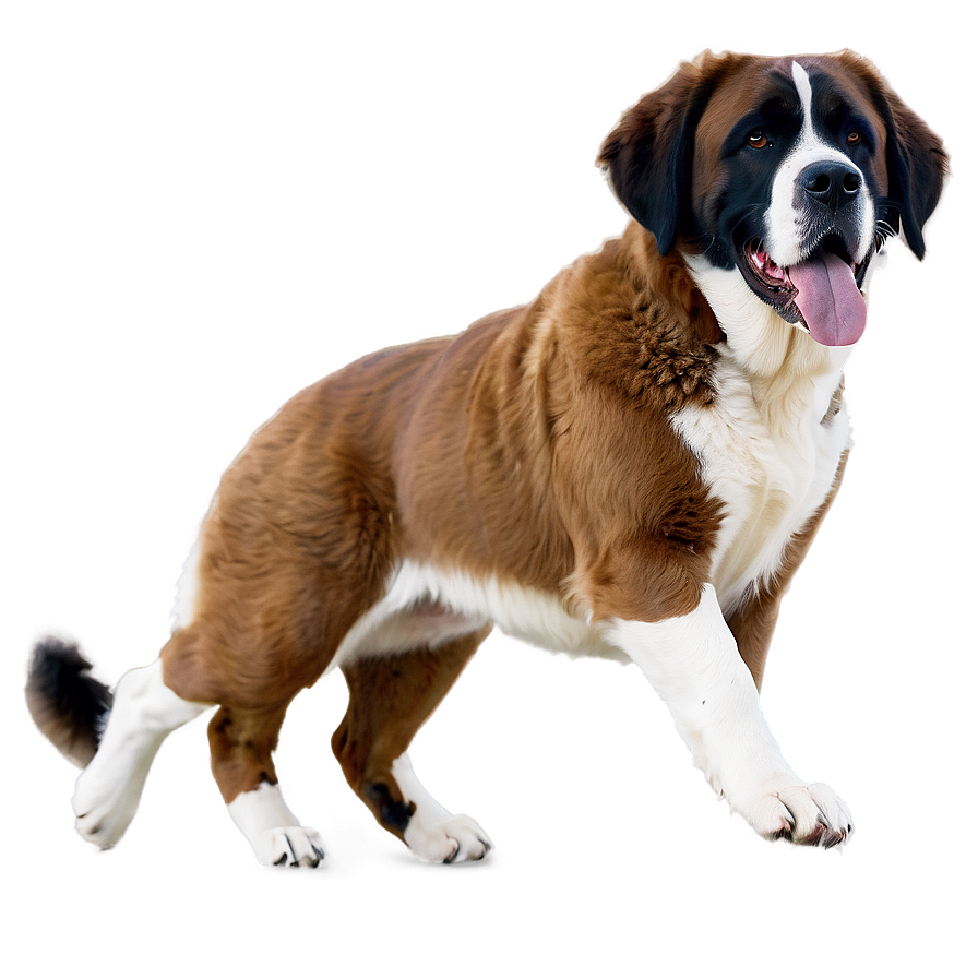 Sleek St Bernard In Motion Png Tqi