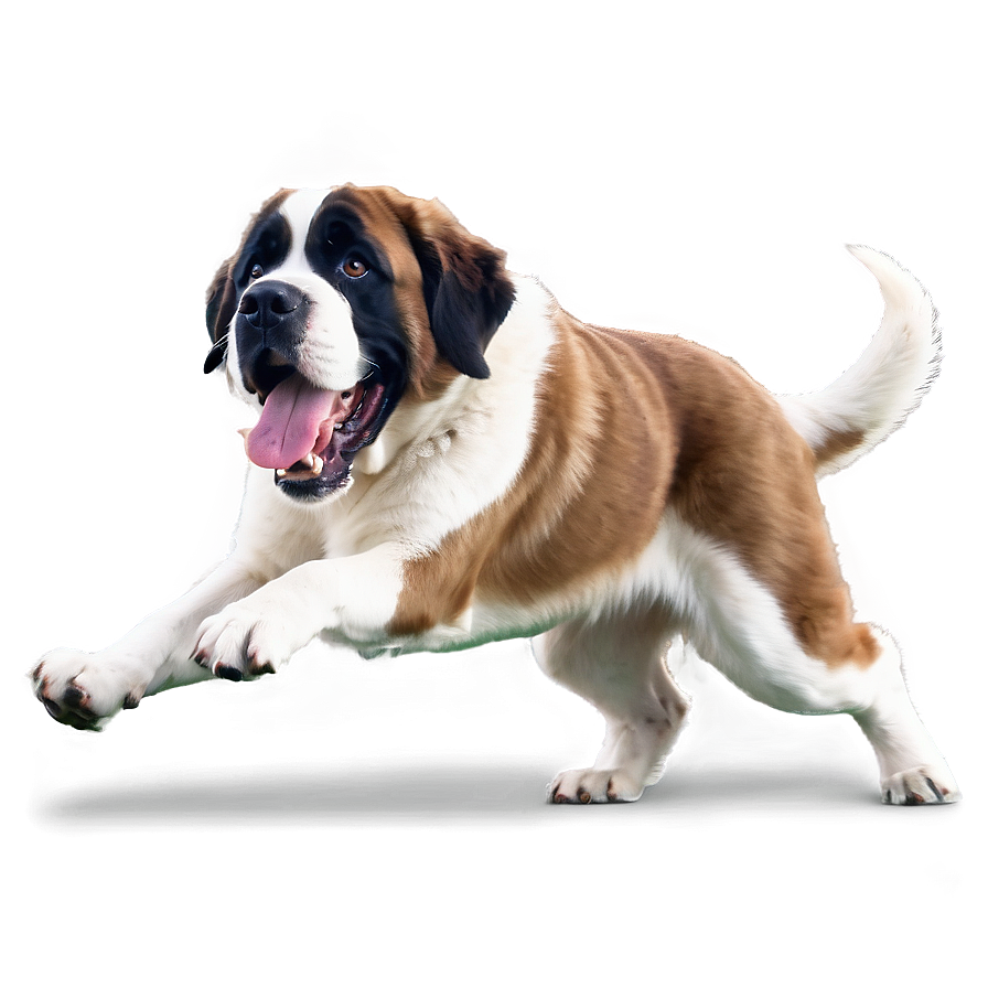 Sleek St Bernard In Motion Png Wnp34