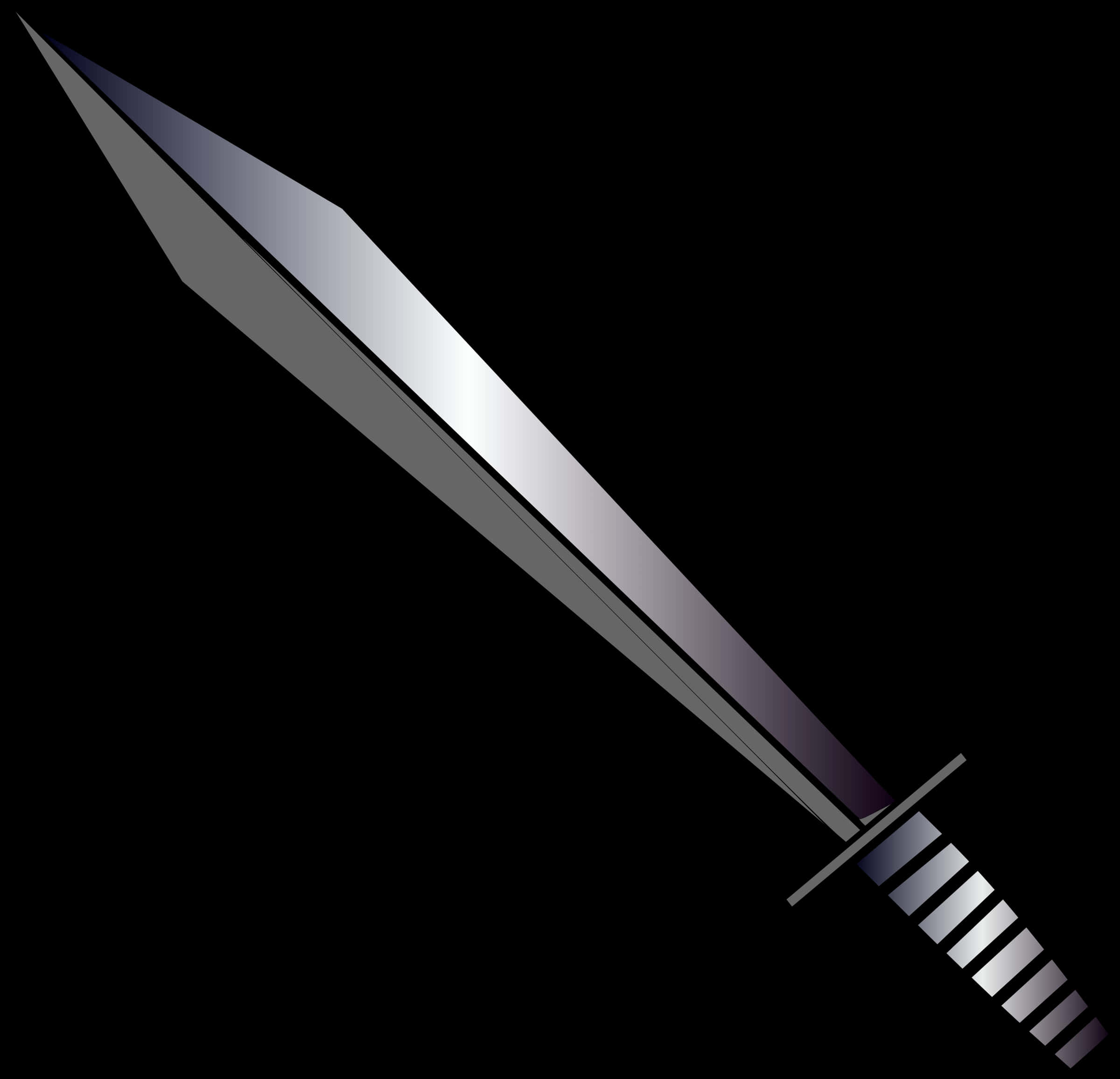 Sleek Steel Sword Illustration