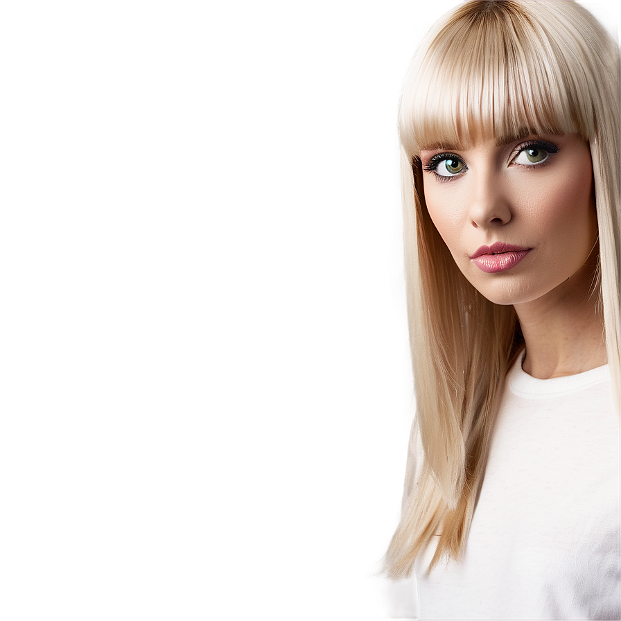 Sleek Straight Blonde Bangs Png 06282024