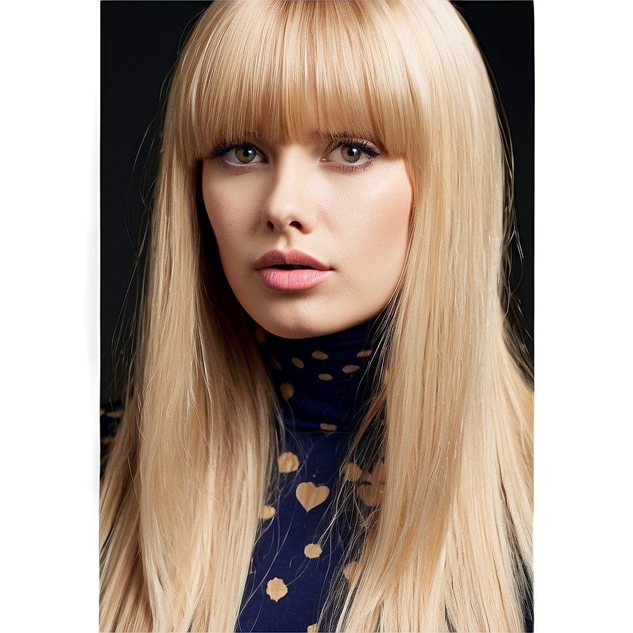 Sleek Straight Blonde Bangs Png 06282024