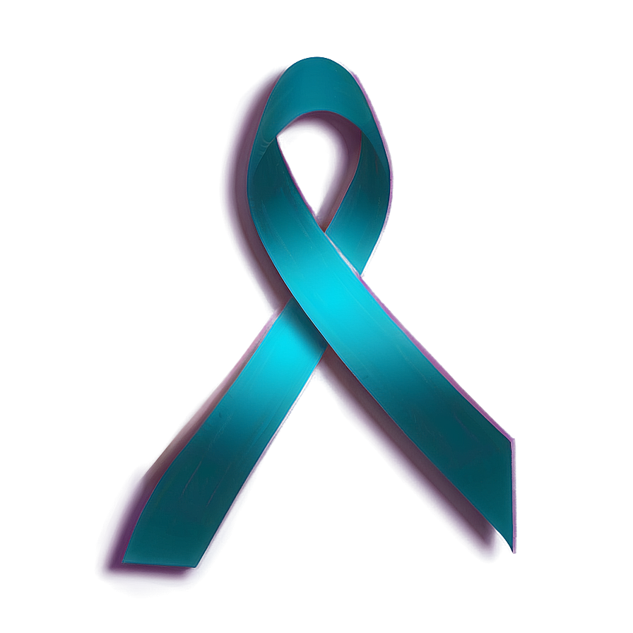 Sleek Teal Ribbon Design Png Tse