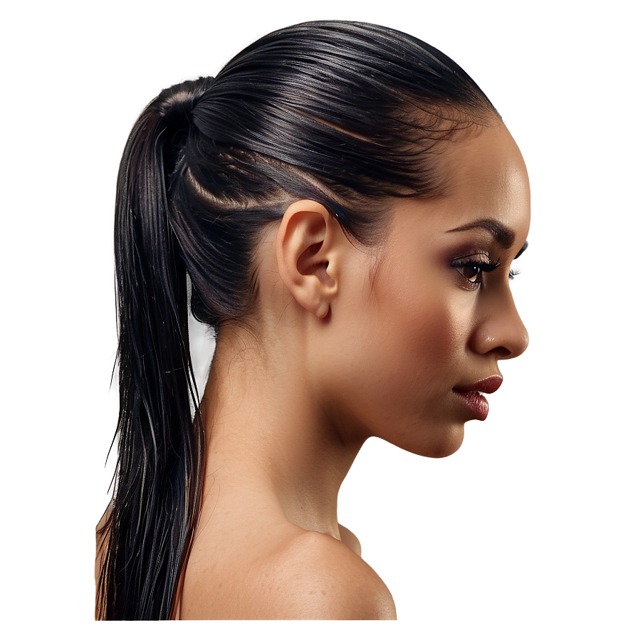 Sleek Wet Look Ponytail Png Fnd