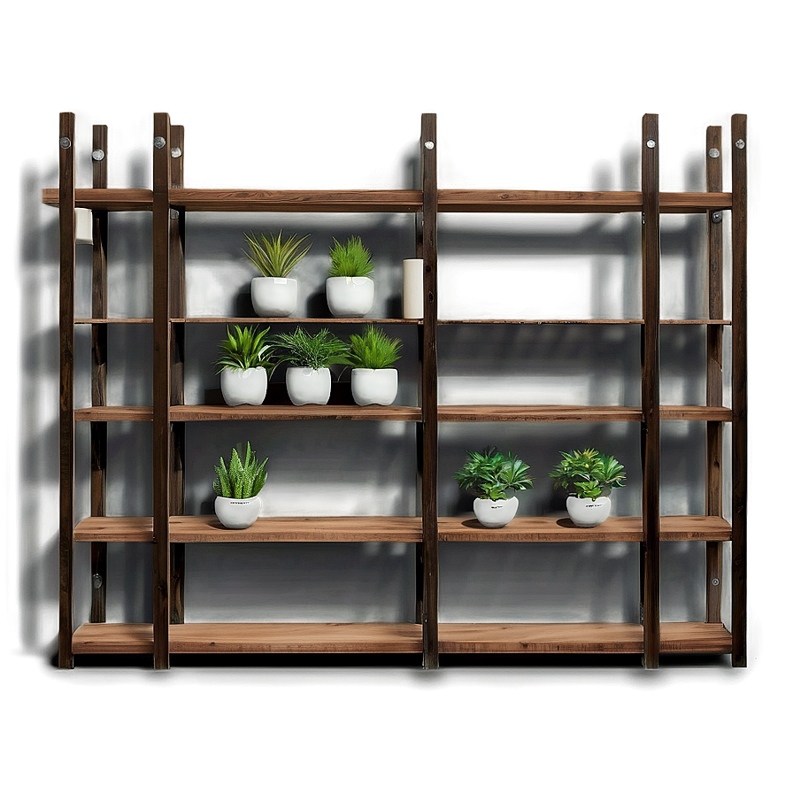 Sleek Wood Shelf Arrangements Png Hgh46