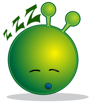 Sleeping Cartoon Alien