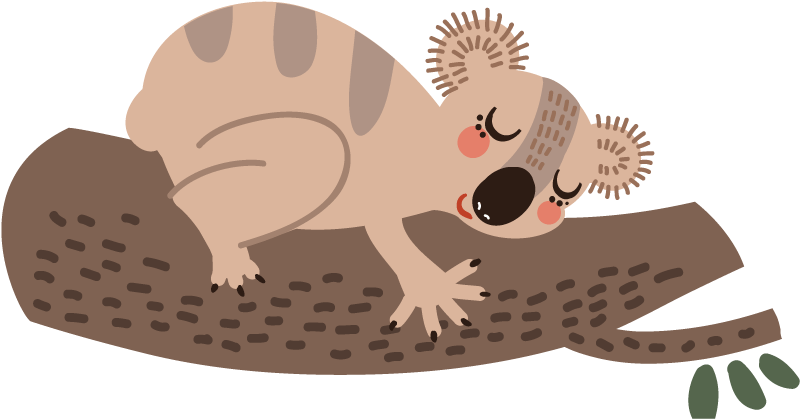 Sleeping Cartoon Wombat