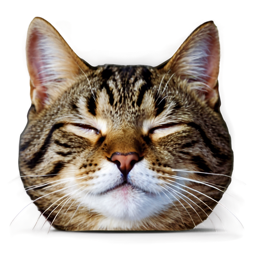 Sleeping Cat Face Png 64