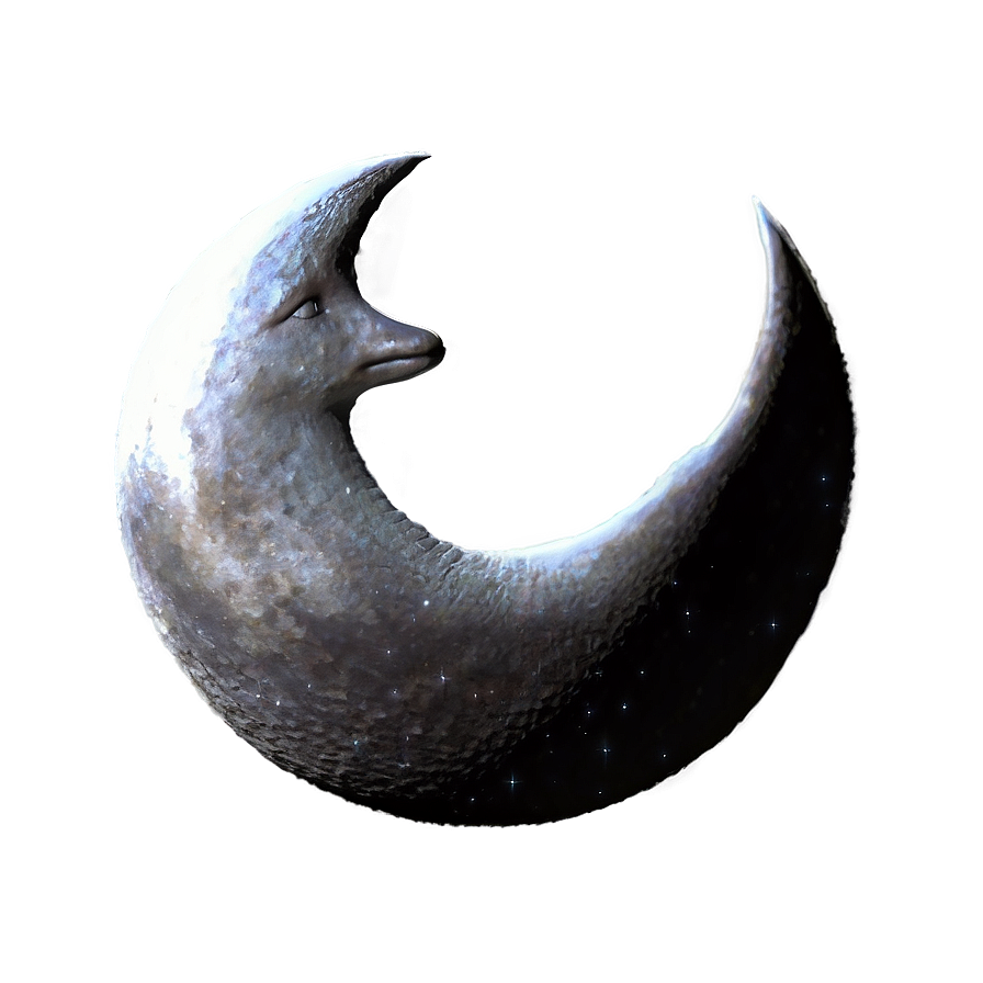 Sleeping Crescent Moon Png 06132024