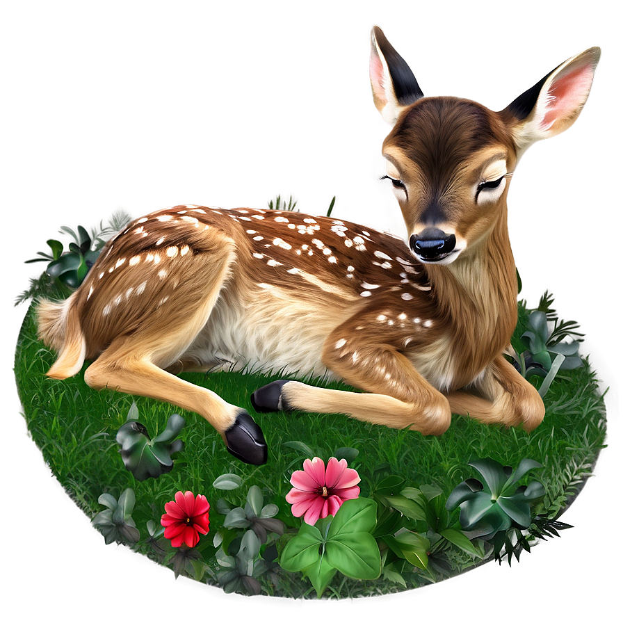 Sleeping Fawn Png Dwr