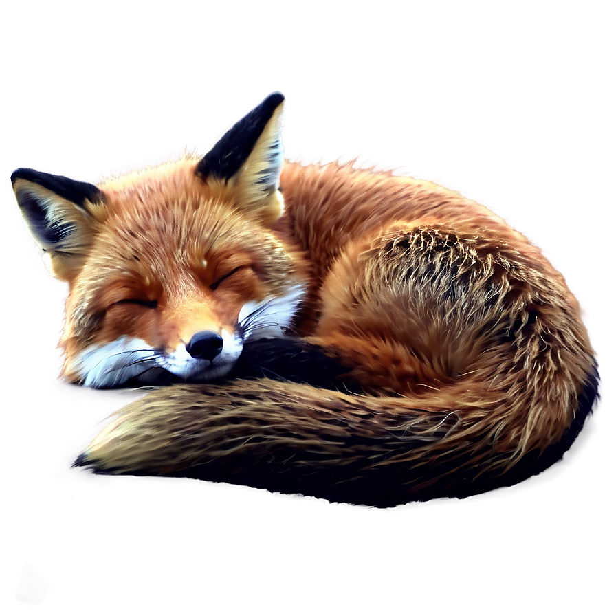 Sleeping Fox Art Png Bys