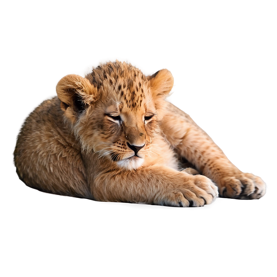 Sleeping Lion Cub Png 9