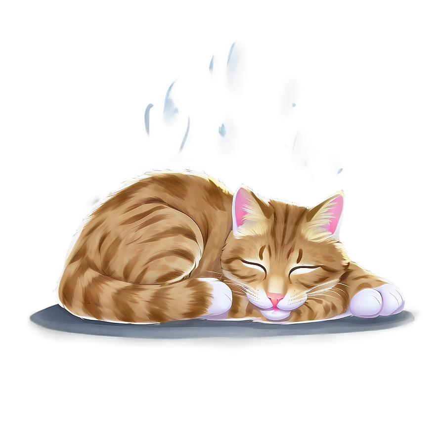 Sleepy Cat Cartoon Png 18