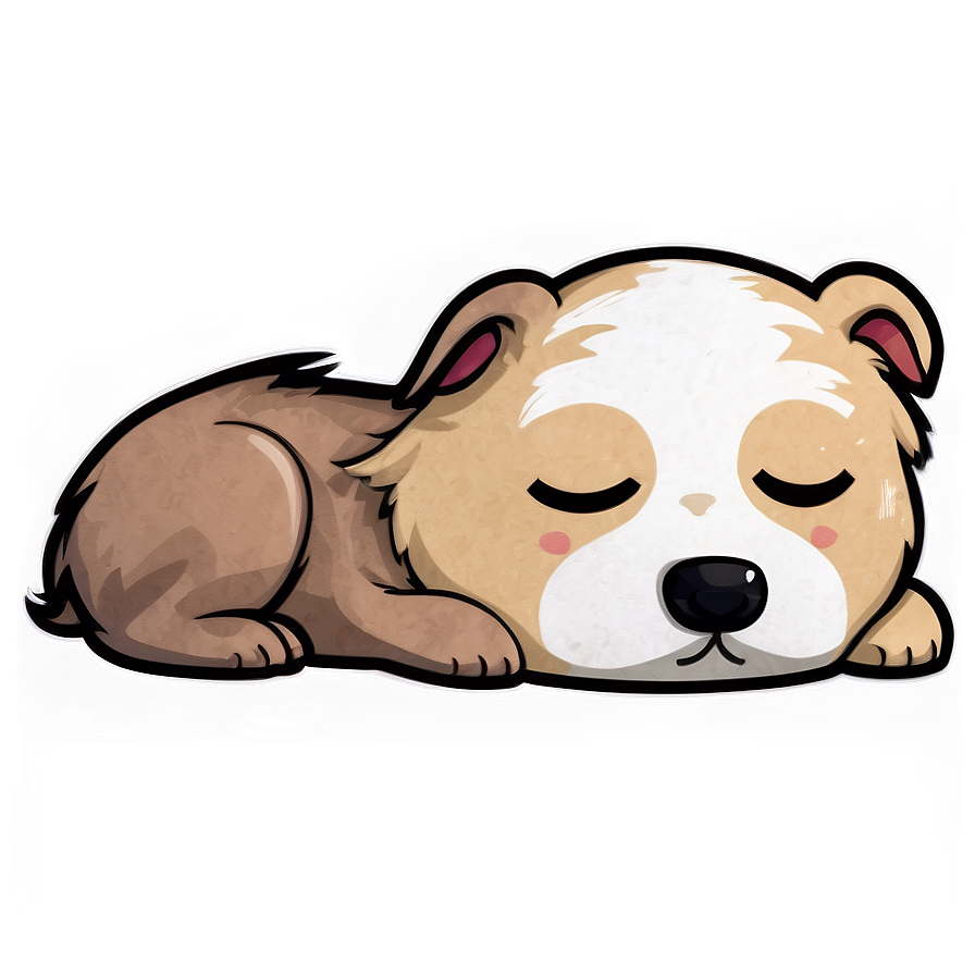 Sleepy Kawaii Dog Png 6 Image