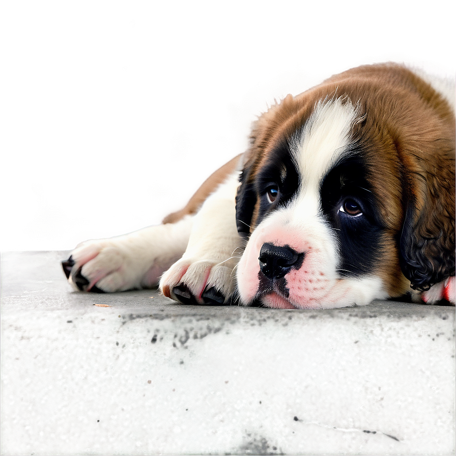 Sleepy Saint Bernard Puppy Png Dvf