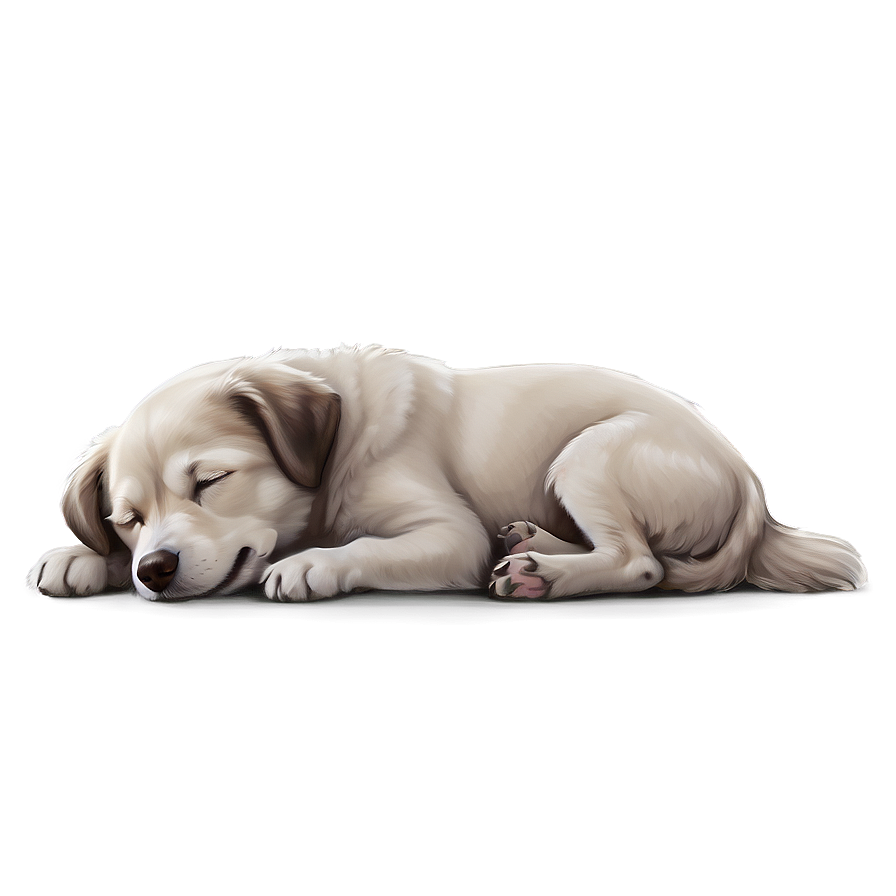 Sleepy Small Dog Drawing Png 06252024