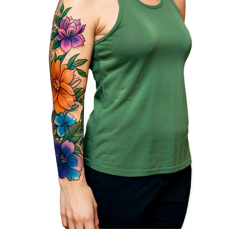 Sleeve Tattoo Watercolor Png 06262024