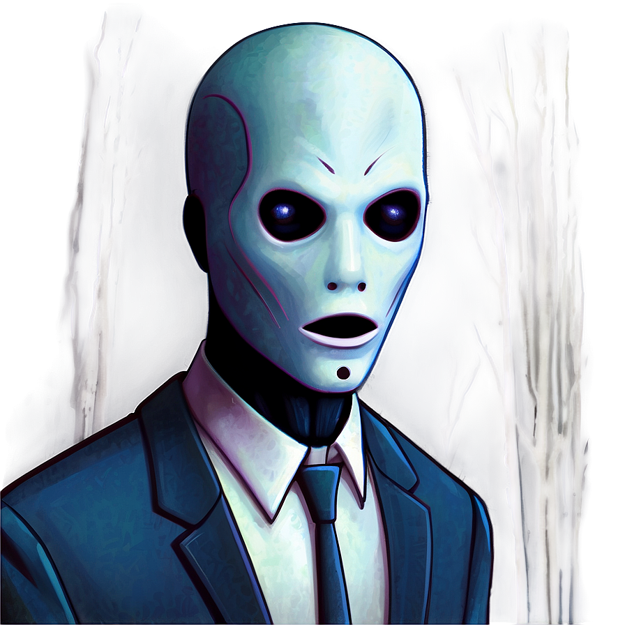 Slender Man Horror Art Png Hsg23