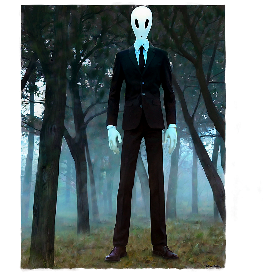 Slender Man In The Mist Png Sxu