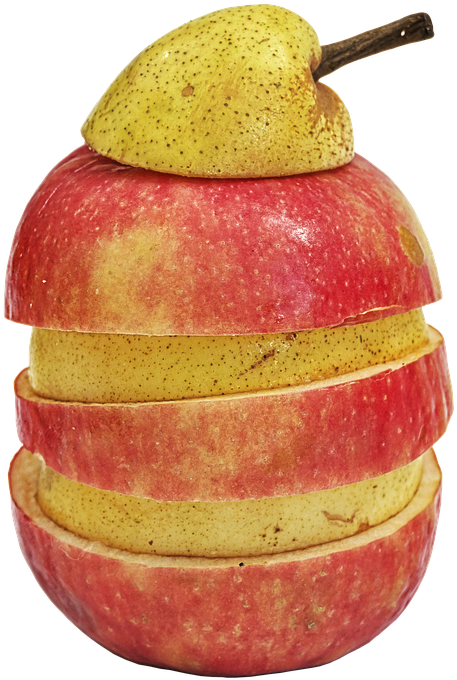 Sliced Apple Pear Hybrid Fruit