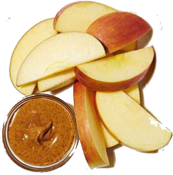 Sliced Apple With Almond Butter Dip