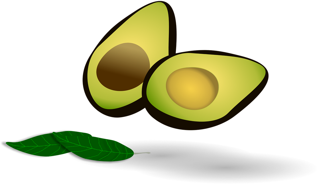 Sliced Avocado With Leaf