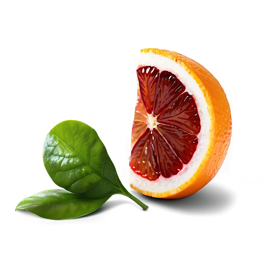 Sliced Blood Orange Side View Png Onu