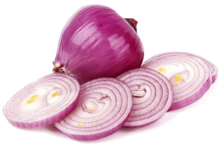 Sliced Red Onion Isolated