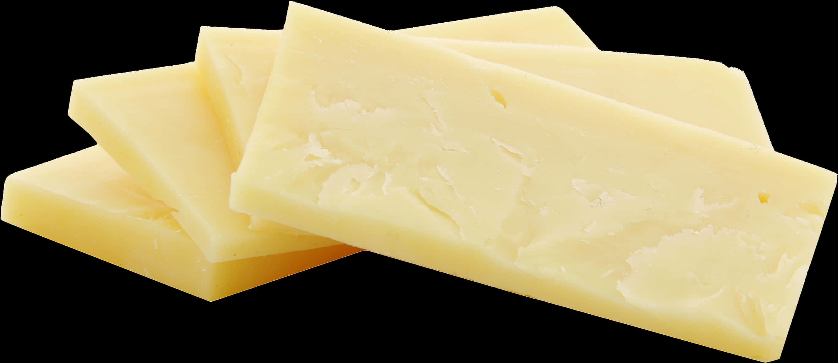 Sliced Yellow Cheese Isolated