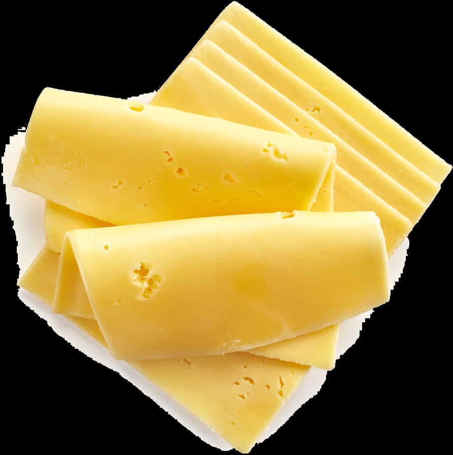 Sliced Yellow Cheese Stacked