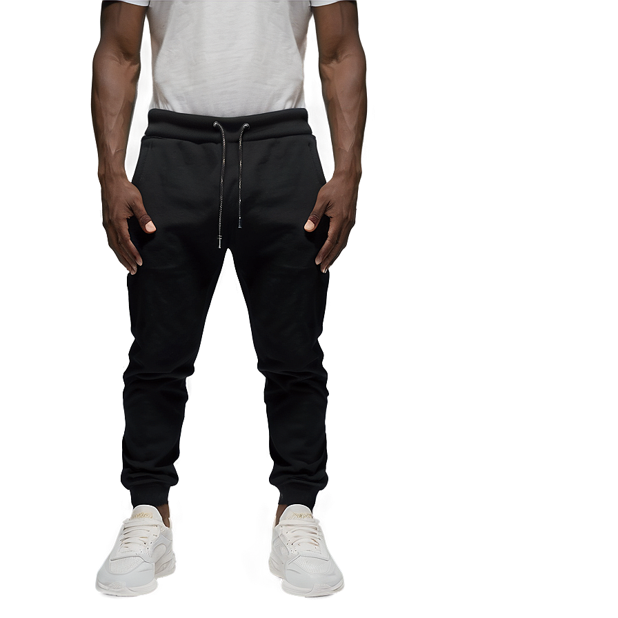 Slim Fit Black Sweatpants Png Ksi31