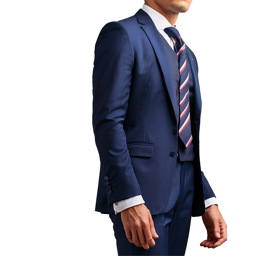 Slim Fit Suit And Solid Tie Png Wiv66