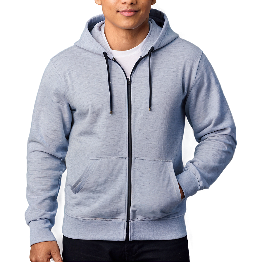 Slim Fit Zip Up Hoodie Png Iex